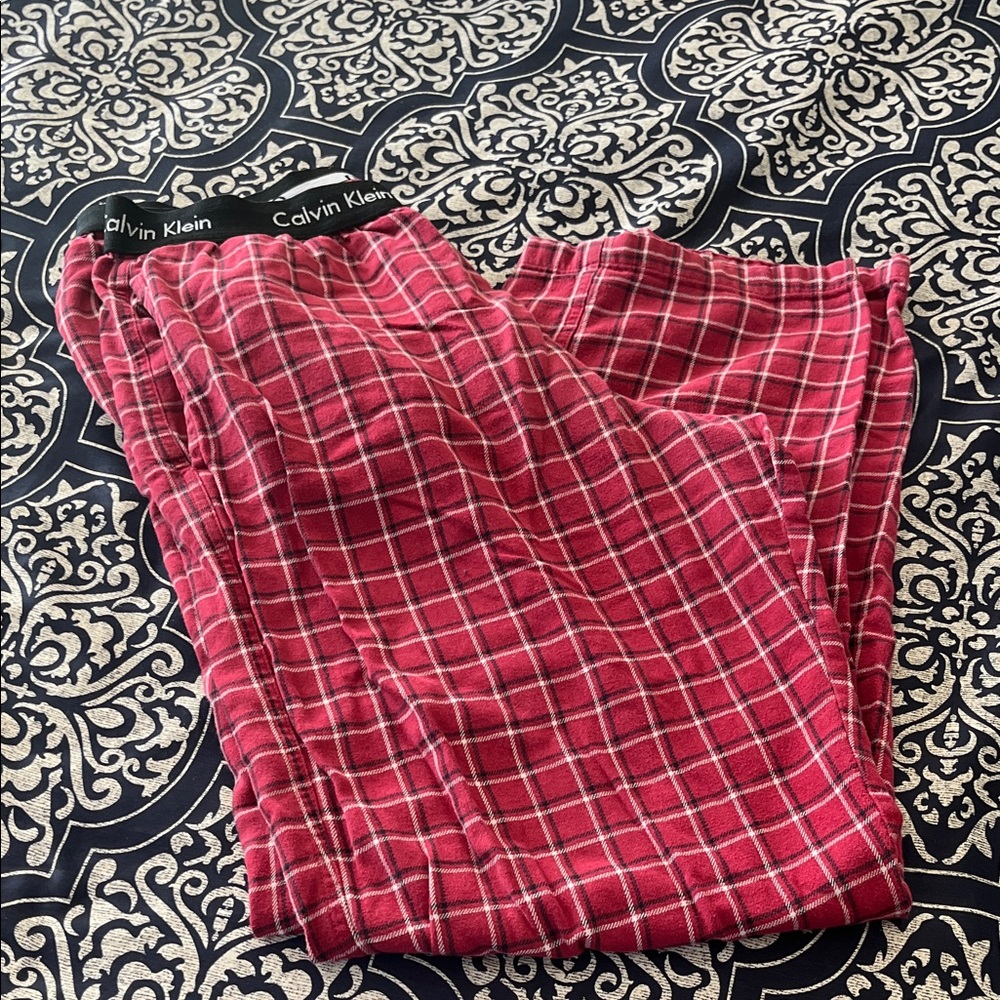 Calvin Klein Red Plaid Men's pajama pants